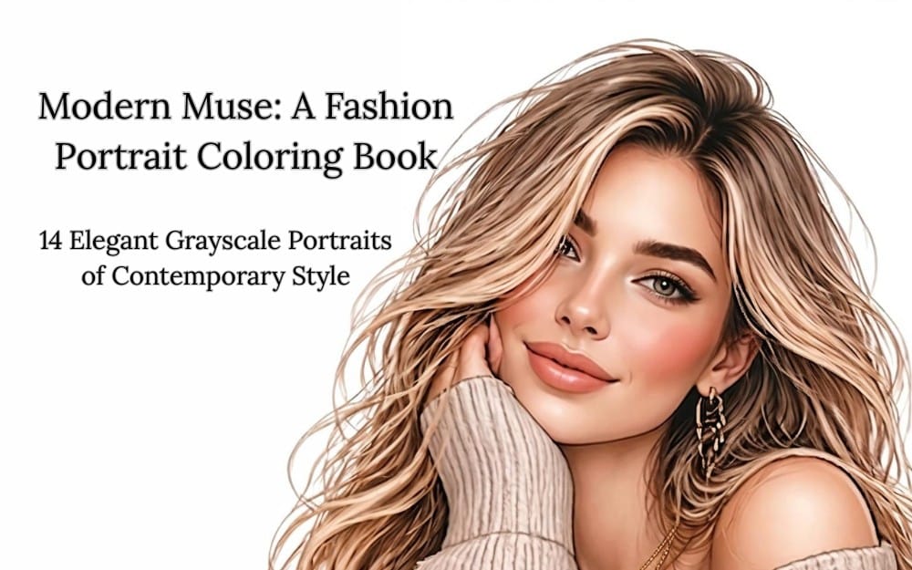 Modern Muse: A Fashion Portrait Coloring Book