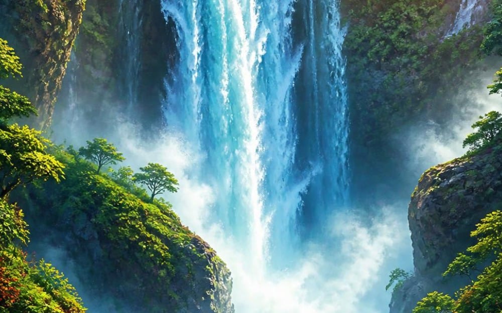 Natural Wonders: A Waterfalls Grayscale Coloring Collection