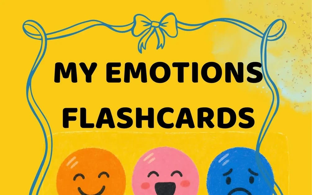 My Emotions Flashcards for Kids | Printable Feelings Cards for Social Emotional Learning (SEL) | 20 Emotion Cards PDF