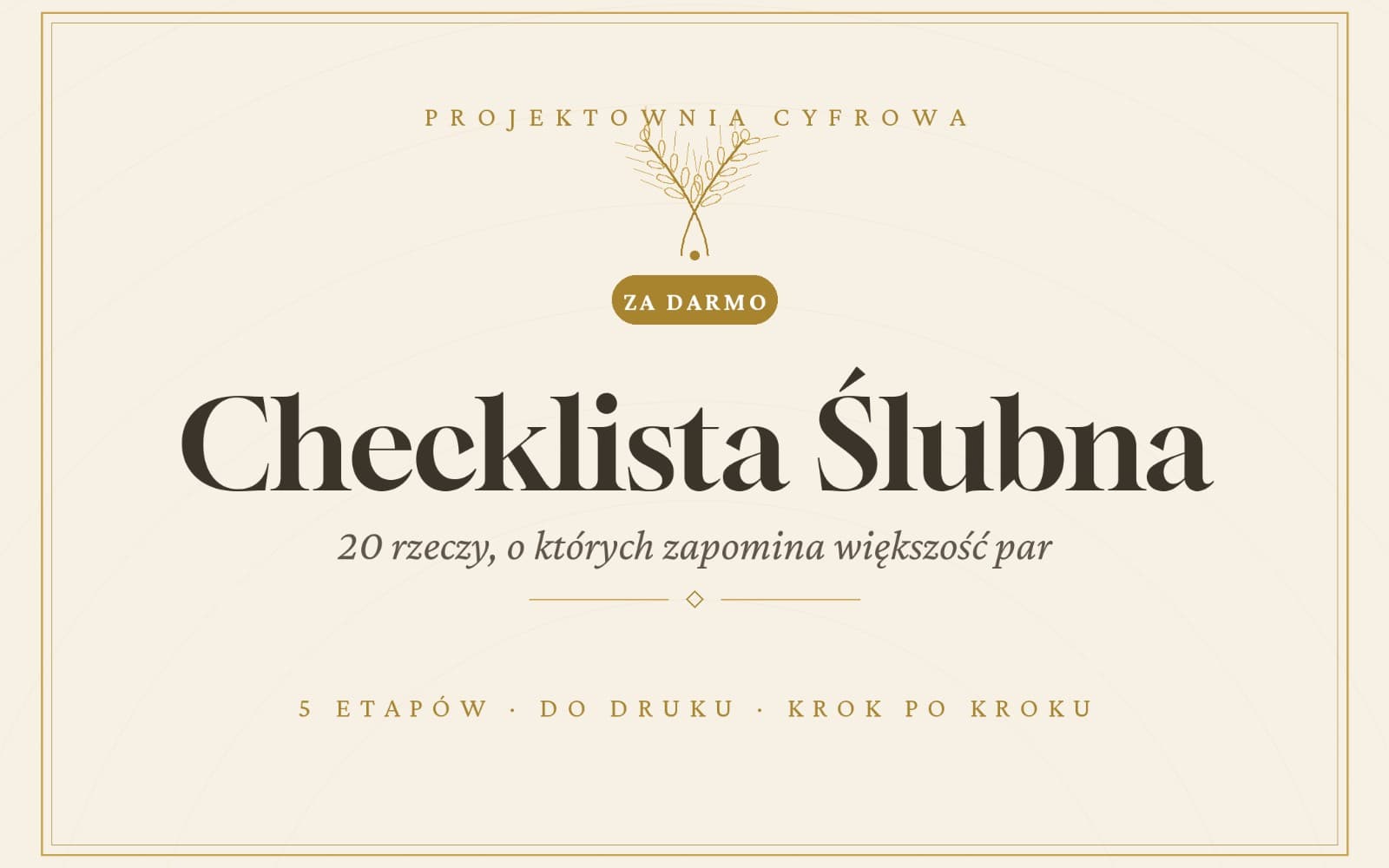 Checklista Ślubna PL — 20 rzeczy, o których się zapomina