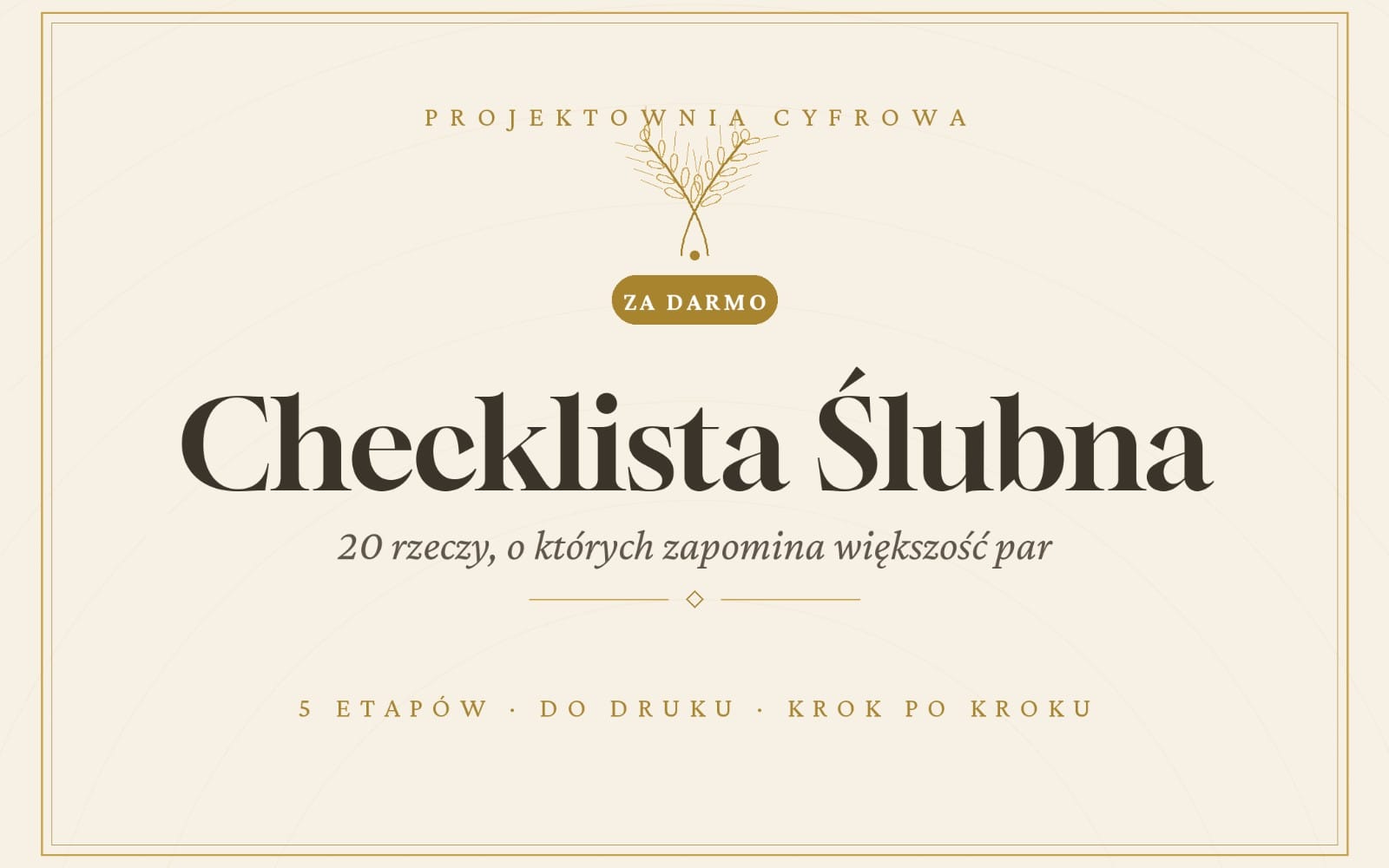 Checklista Ślubna PL — 20 rzeczy, o których się zapomina