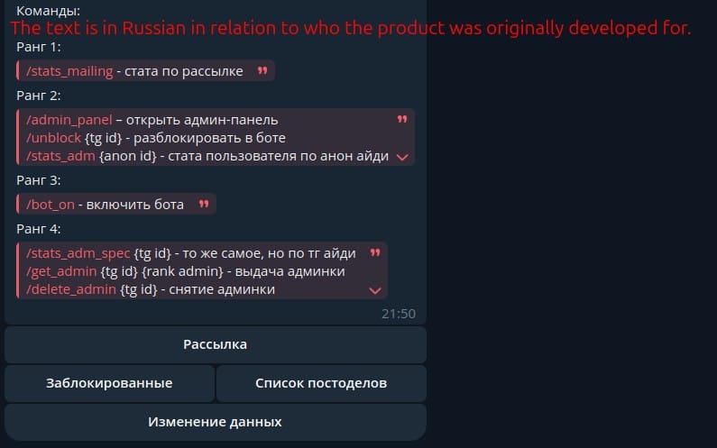 Telegram Moderation Bot with Mailing System & Admin Panel