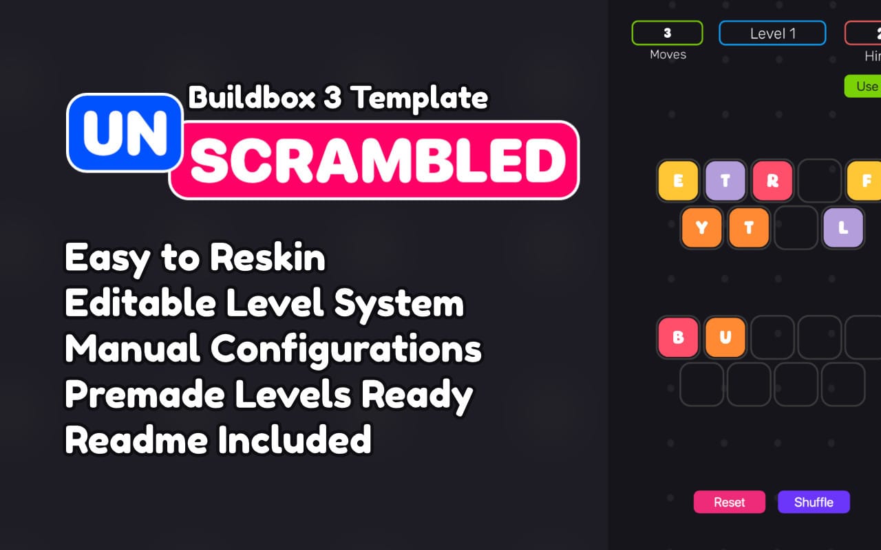 UnScrambled - Buildbox 3 Template