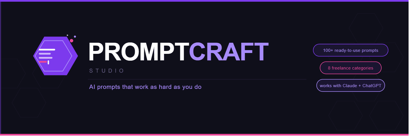 PromptCraft Studio store banner