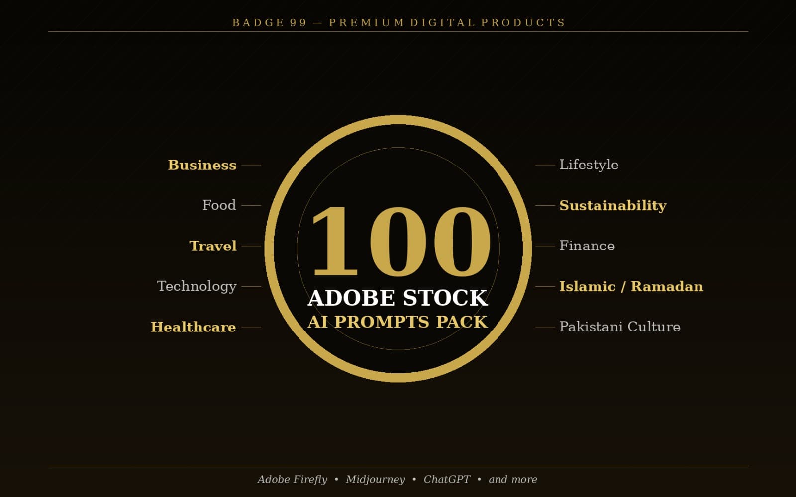 100 Adobe Stock AI Prompts Pack