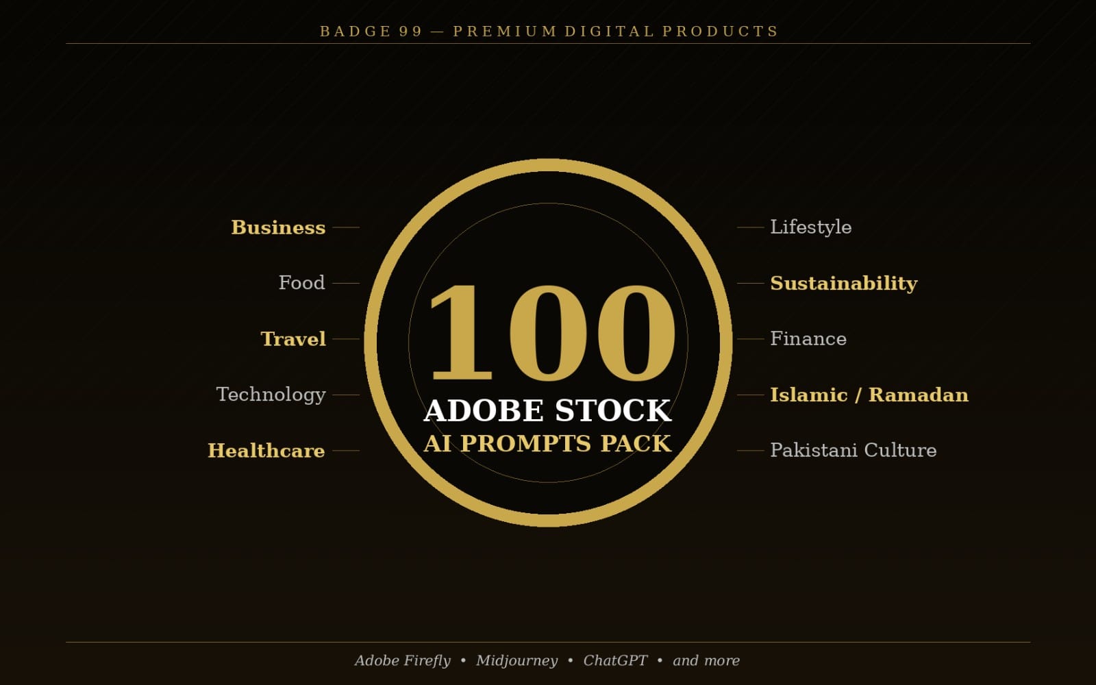 100 Adobe Stock AI Prompts Pack