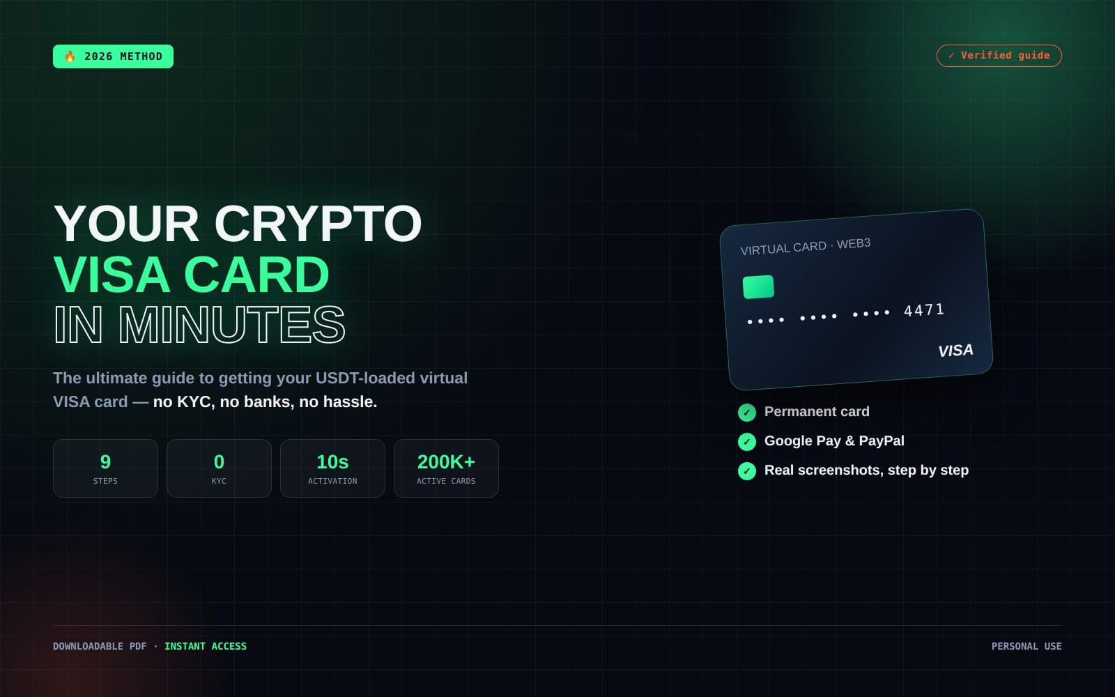 Your Crypto Card, Complete Guide Web3 VISA Manual