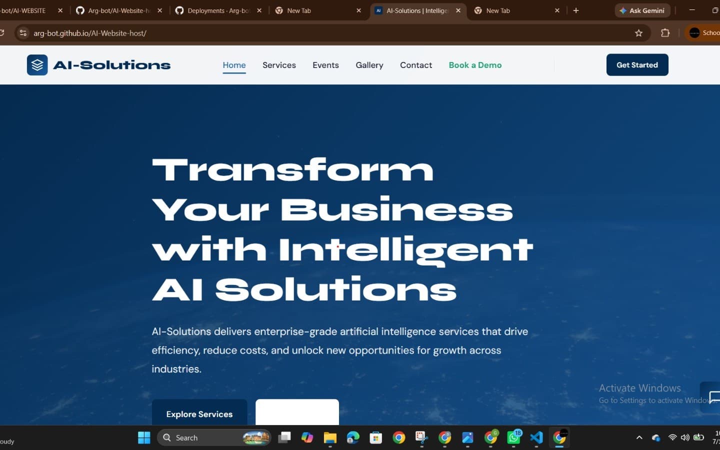 Ai Solutions website