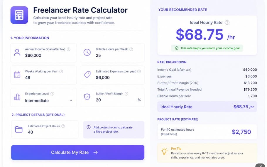 freelancer rate calculator
