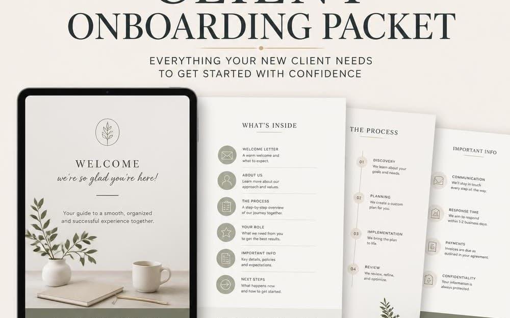 CLIENT ON BOARDING PACKET