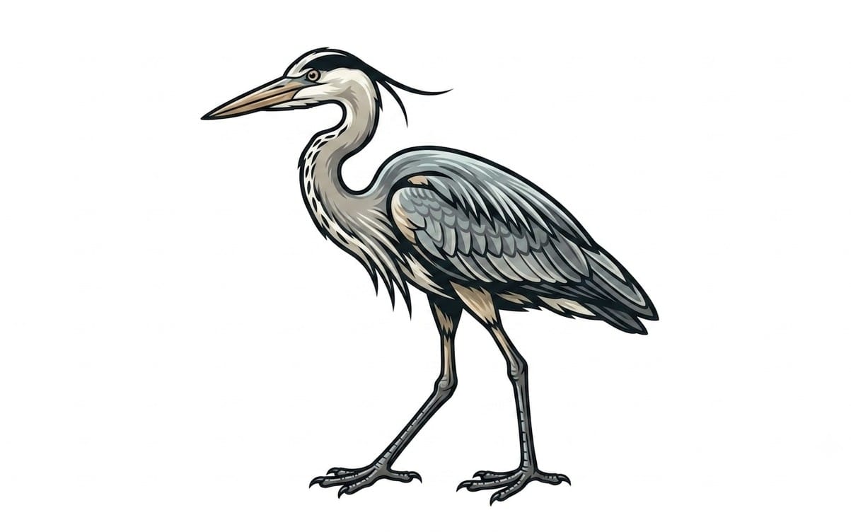 Grey heron icon