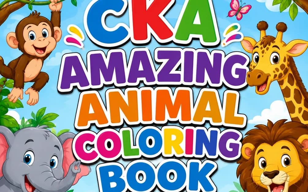 CKA Amazing Animal Coloring 60-Page Book for Kids