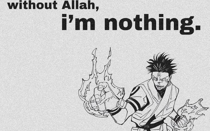 Without Allah, I'm Nothing – Faith Inspiration Anime Poster