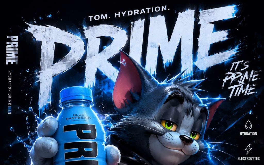 Tom × PRIME Hydration – Stay Prime | Premium Collector Poster