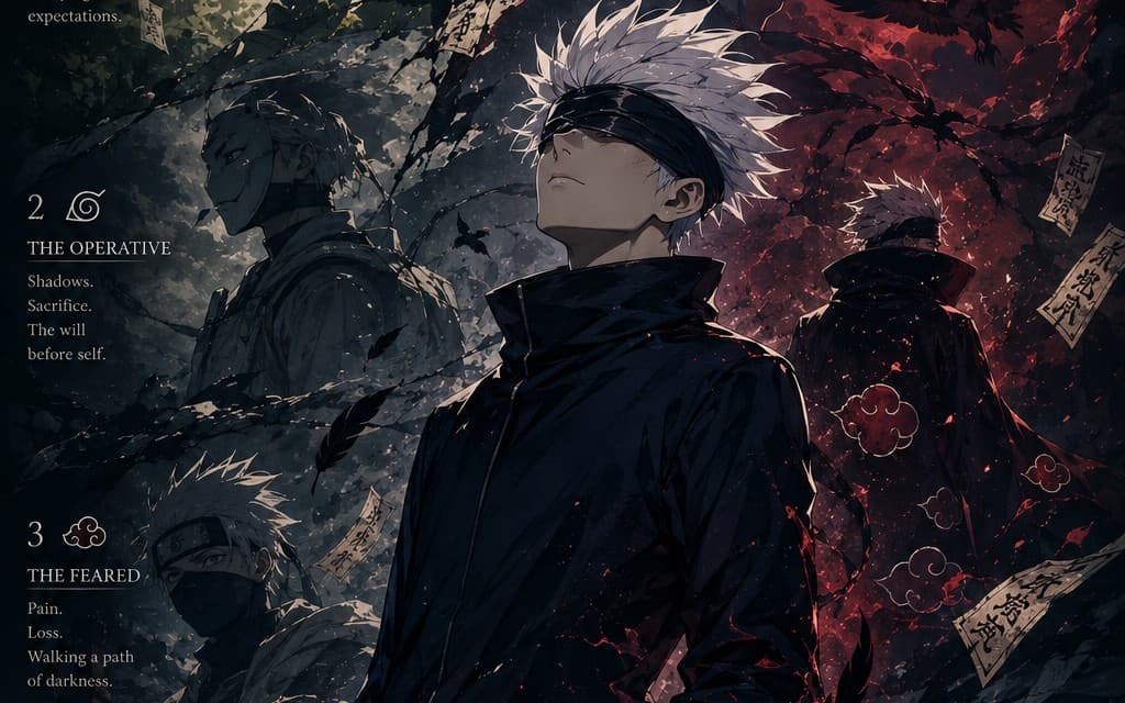 Gojo: 6 Cursed Eyes – Premium Anime Evolution Poster