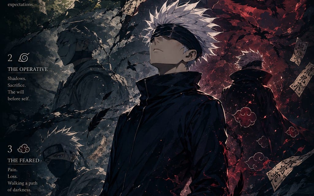 Gojo: 6 Cursed Eyes – Premium Anime Evolution Poster