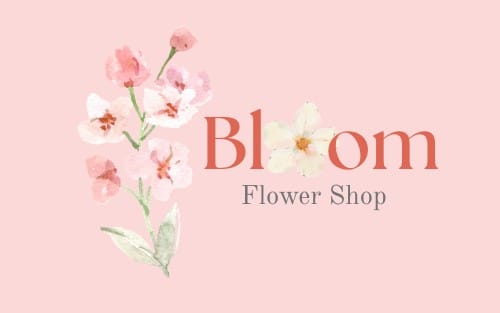 Bloom flower shop logo.