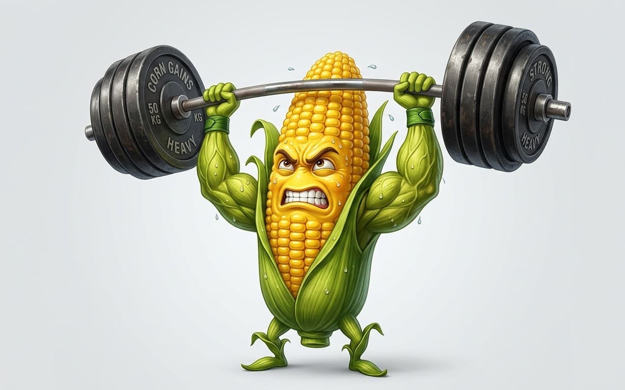 Cute Corn Life Sticker PNG – Funny Popcorn Lover Cartoon Corn | Transparent Digital Sticker