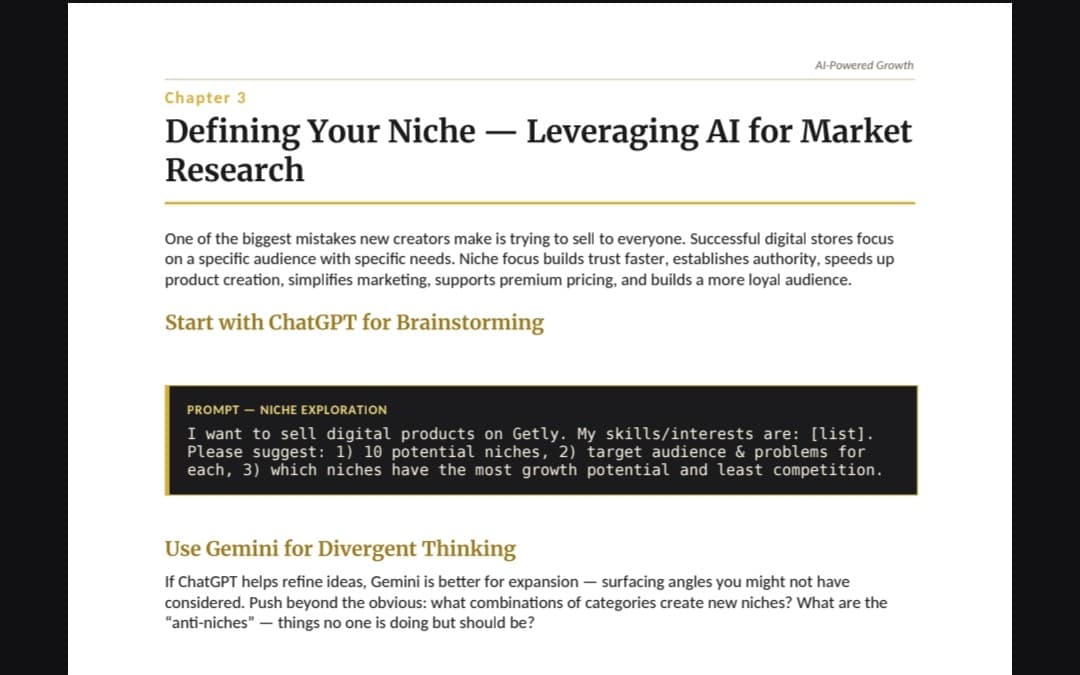 AI-Powered Growth Handbook for Getly Sellers | 78-Page Guide to SEO, Branding & Digital Products