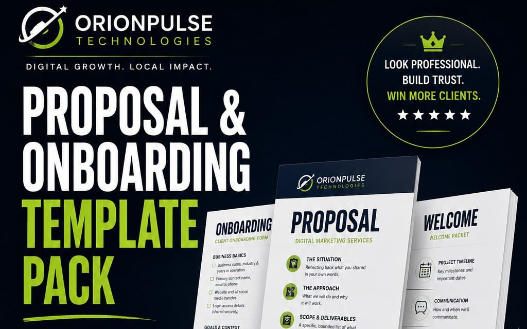 Proposal & Onboarding Template pack