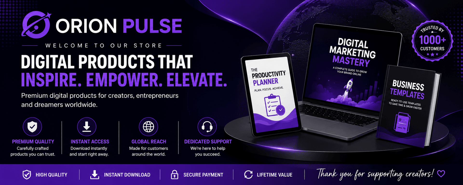 Orion Pulse store banner