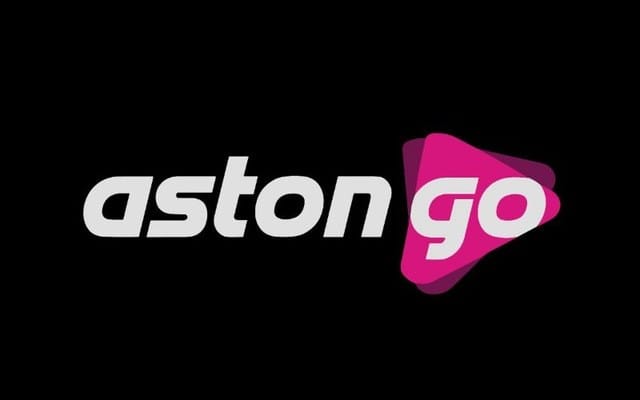 Logo Astongo go sur fond noir pour un abonnement premium de 3 mois