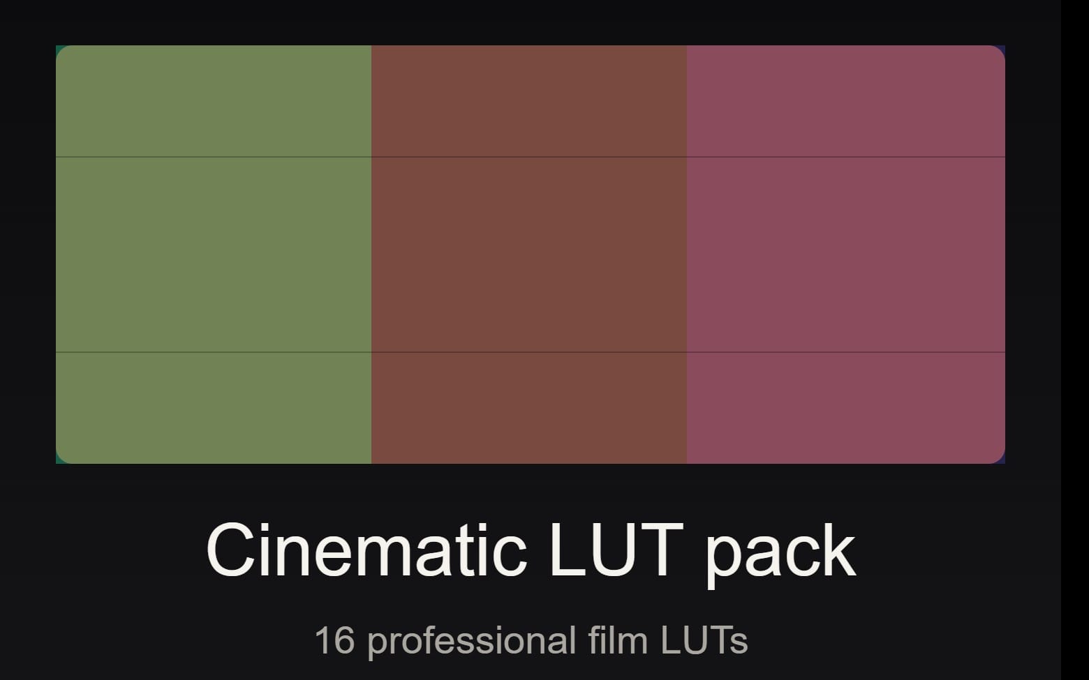 16 Professional Film LUTs