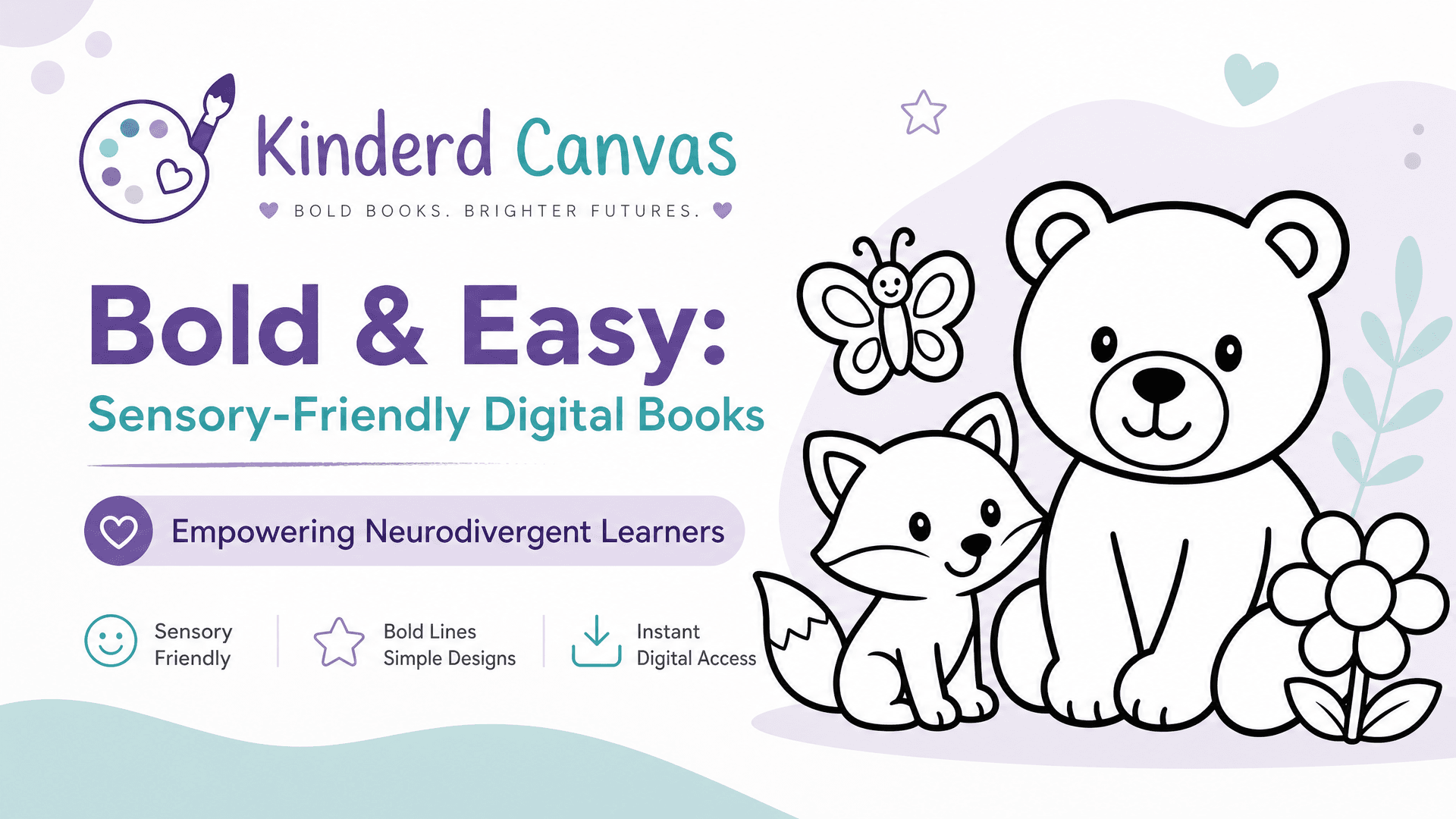 Kinderd Canvas | Specialist Sensory-Friendly Digital Books store banner