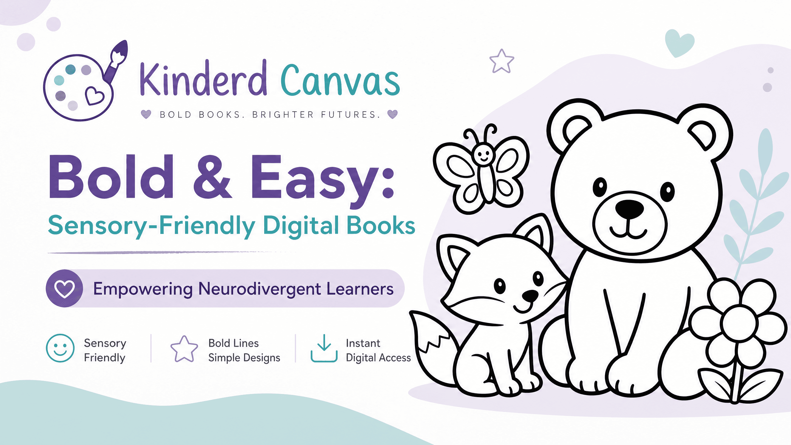 Kinderd Canvas | Specialist Sensory-Friendly Digital Books store banner