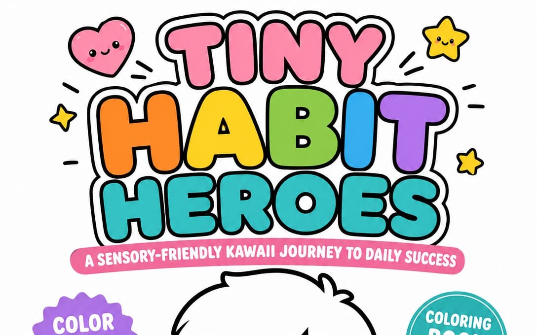 Tiny Habit Heroes: Bold & Easy Kawaii Coloring Book for Kids