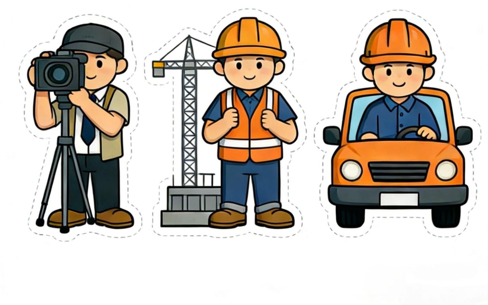 6 Career & Hobby Theme Digital Stickers Pack 05 | Specialized Professionals