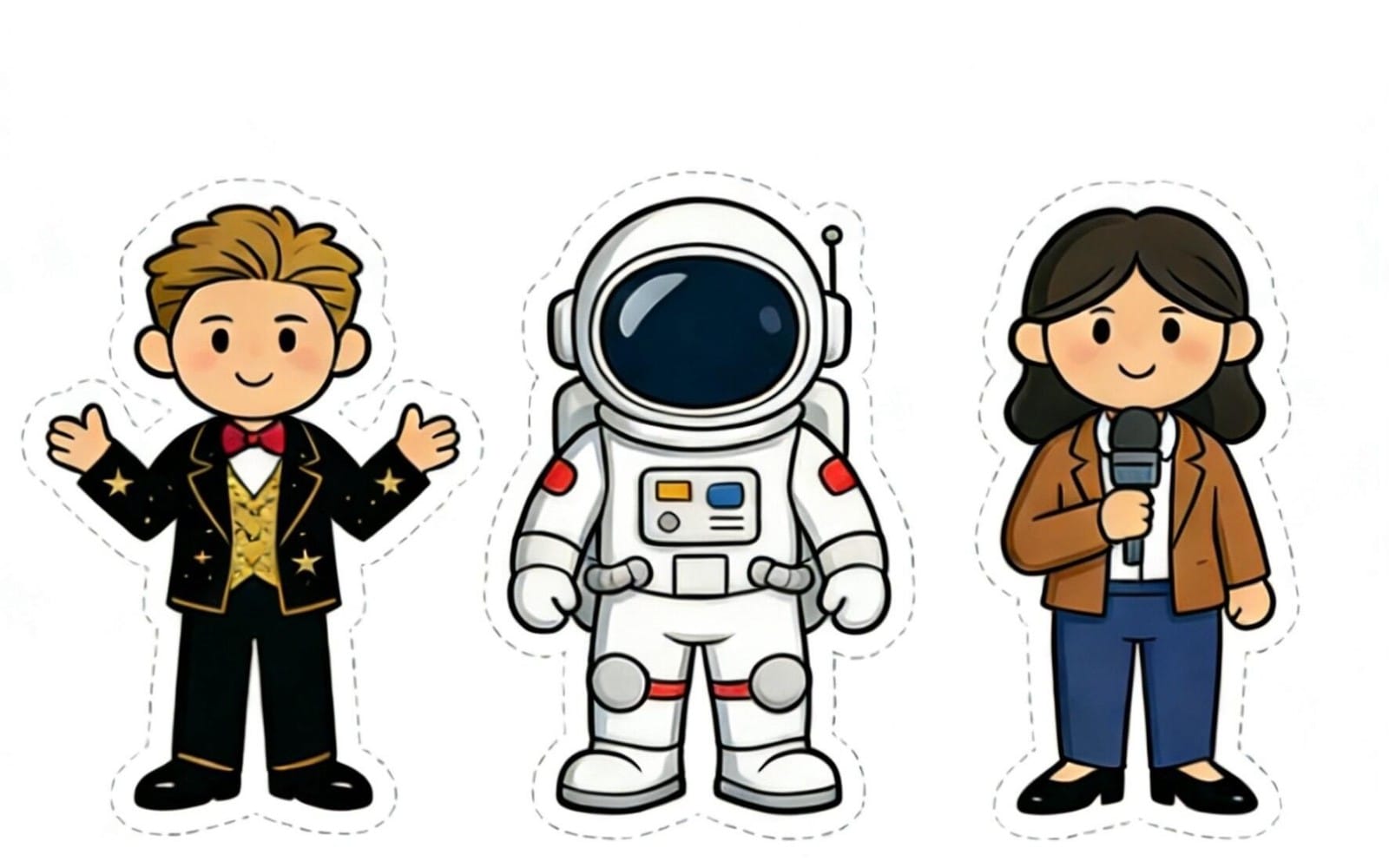 6 Career & Hobby Theme Digital Stickers Pack 05 | Specialized Professionals