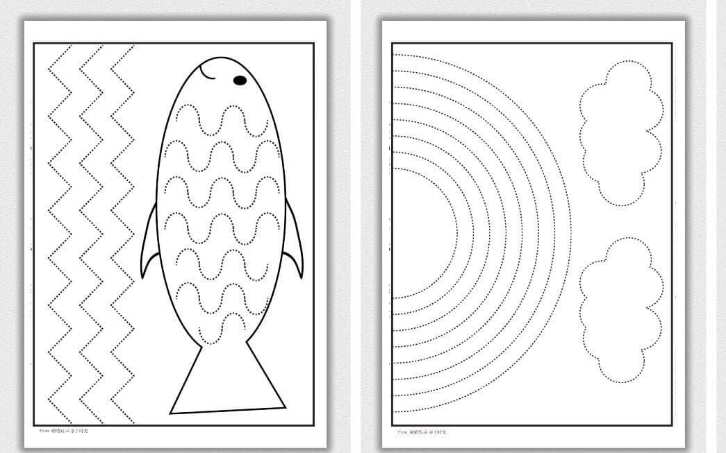 9-Page Toddler Pencil Control Worksheets | Preschool Fine Motor Skills Tracing Bundle | Instant Download PDF