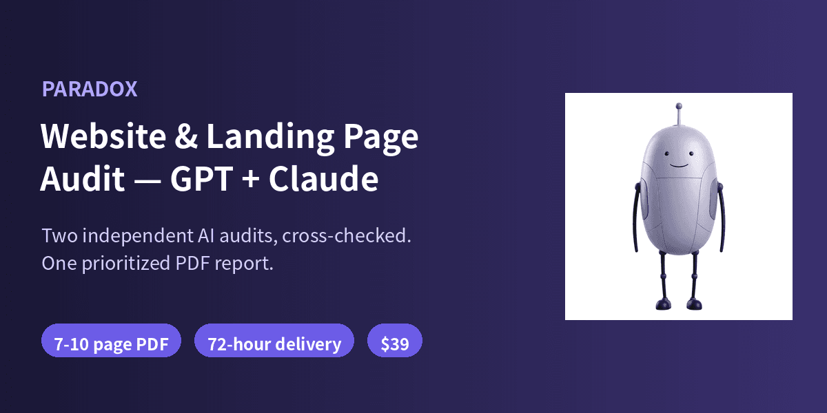 Website & Landing Page Audit — GPT + Claude