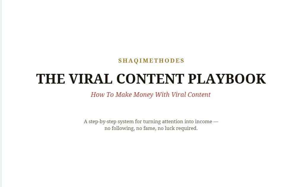 The Viral Content Playbook