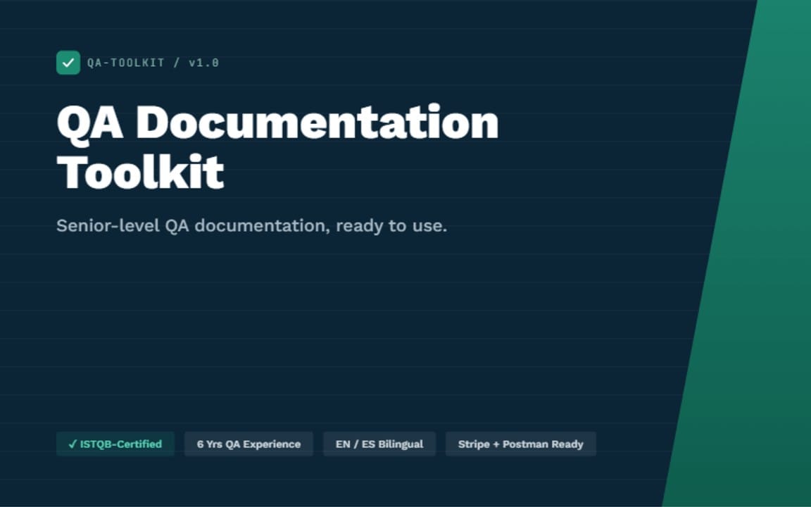 QA-Dokumentations-Toolkit — Bilinguale (EN/ES) Vorlagen + Stripe-Testkit