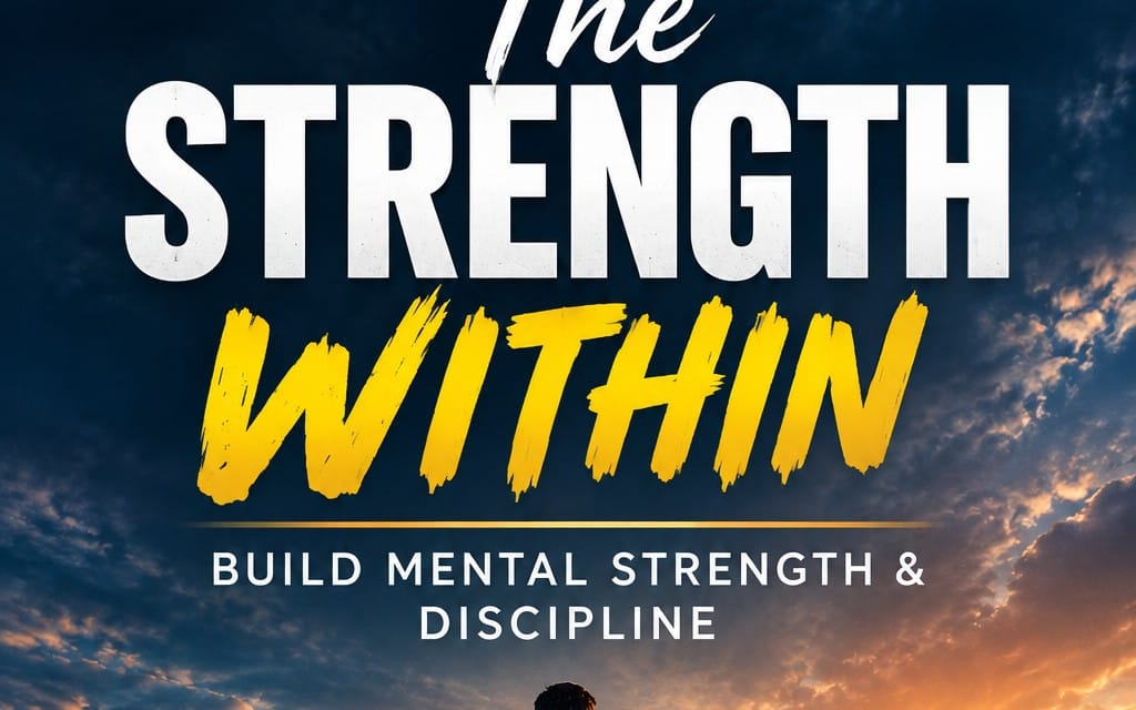 Bold motivational banner for the digital course The Strength Within about building mental strength and discipline with
