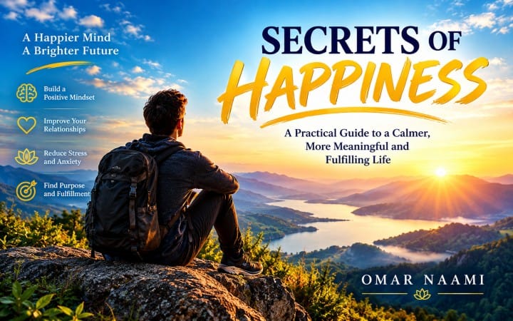 A book titled "Secrets of Happiness"