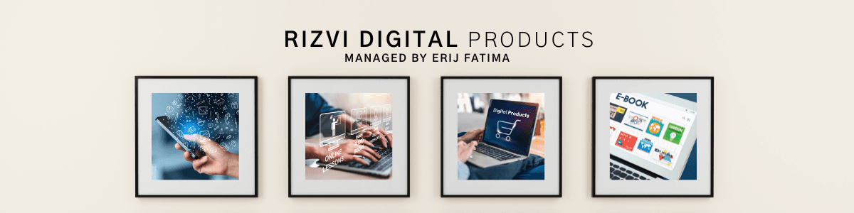 Rizvi Digital Products store banner