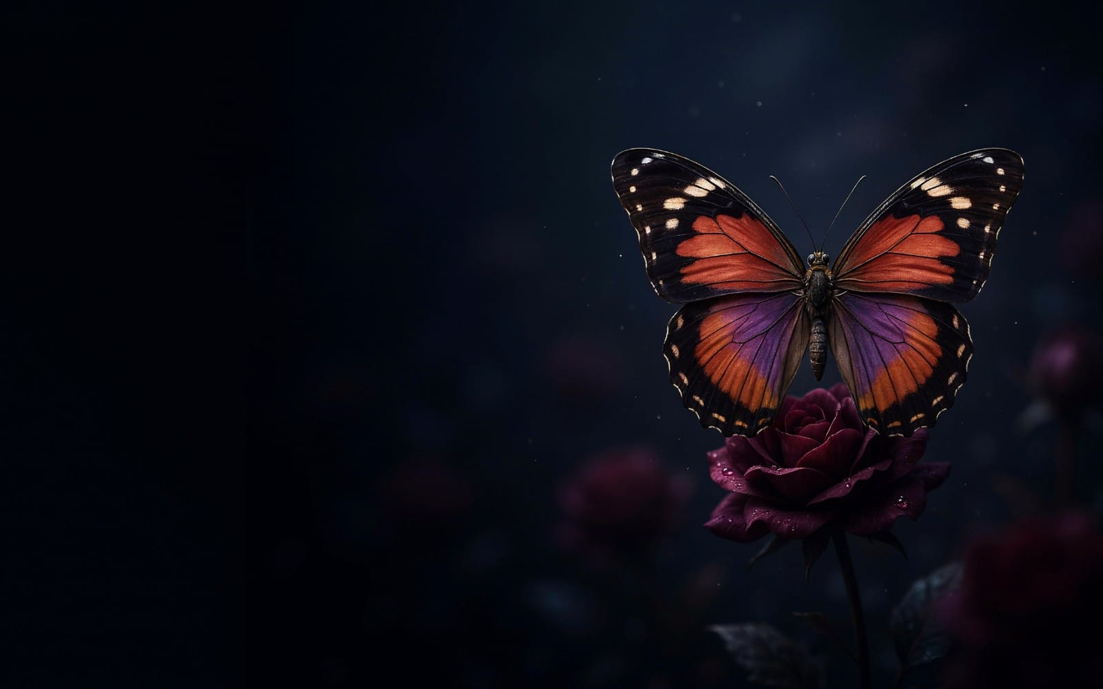 Royal Nocturne — Crimson Moon Butterfly