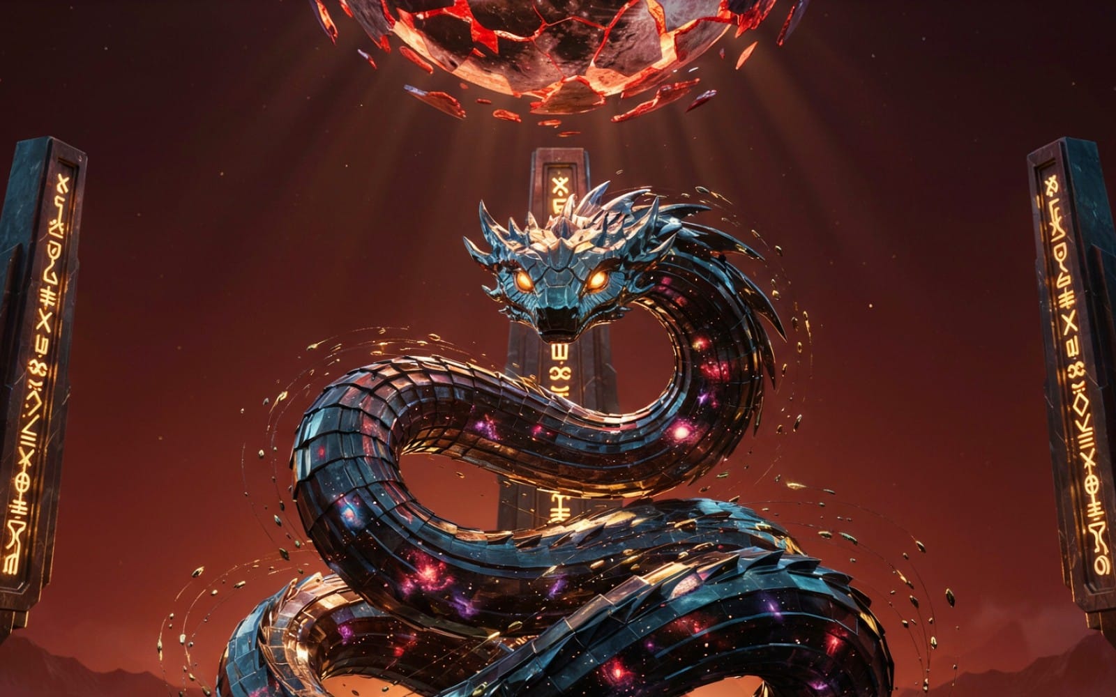 Astral Crystal Serpent: Guardian of the Shattered Blood Moon