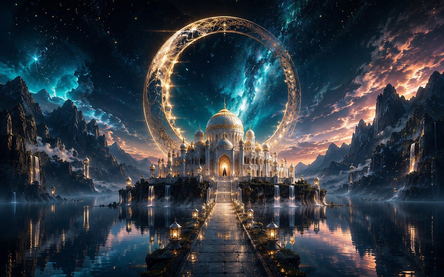 Celestial Golden Sanctuary: Beyond the Starlit Gate