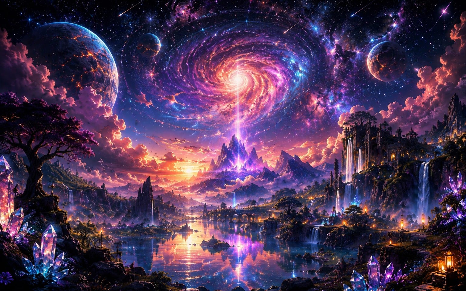 Celestial Dreamscape – Fantasy Galaxy Wallpaper