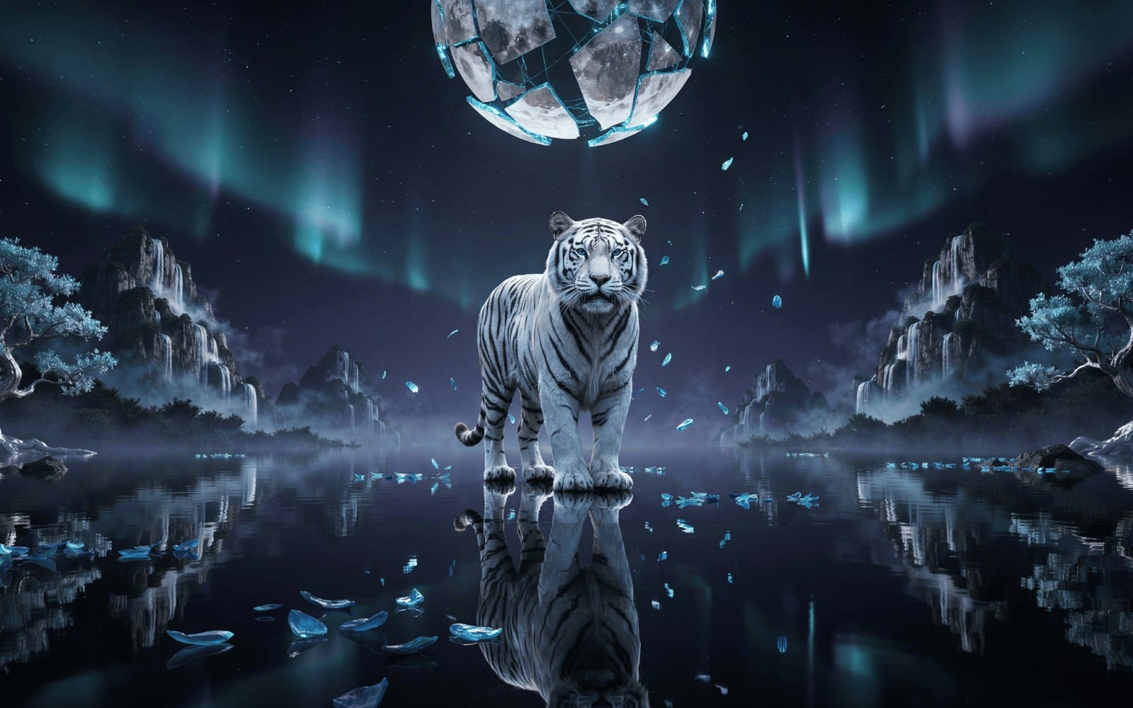 Celestial White Tiger: Moonfall Sanctuary