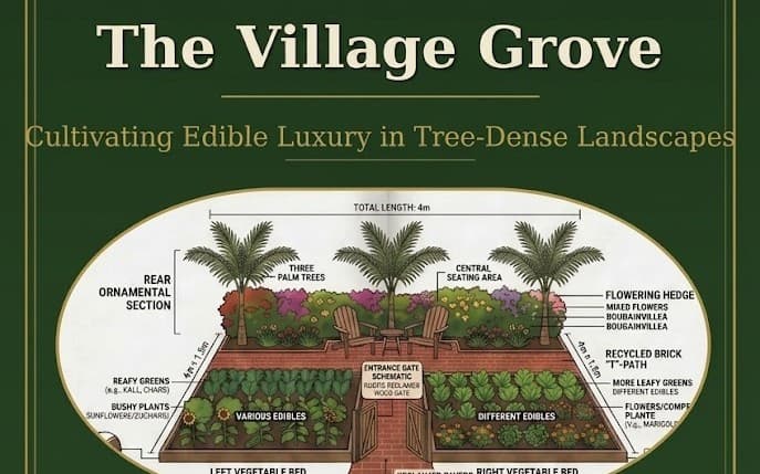 The Village Groove, Cultivating Edible Luxury in Tree Dense Landscapes