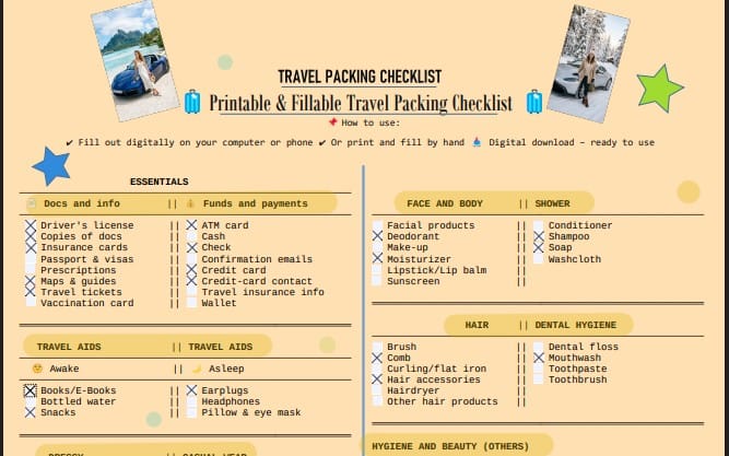 Checklist Travel