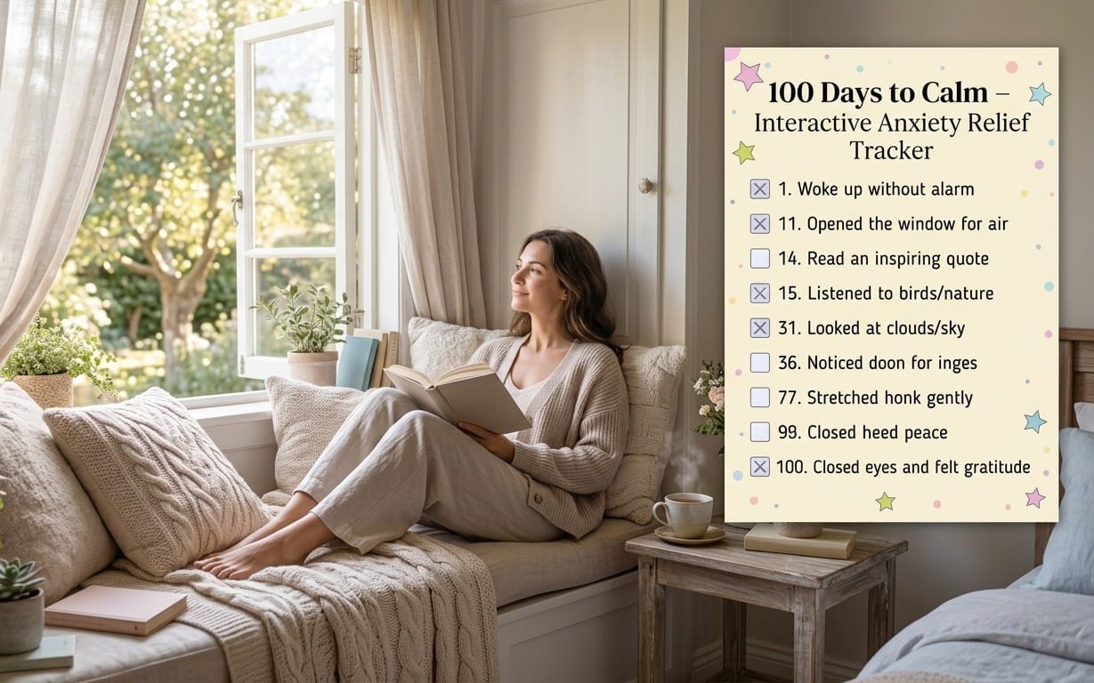 100 Days of Anxiety Relief – Daily Practices for Lowering Stress & Finding Calm