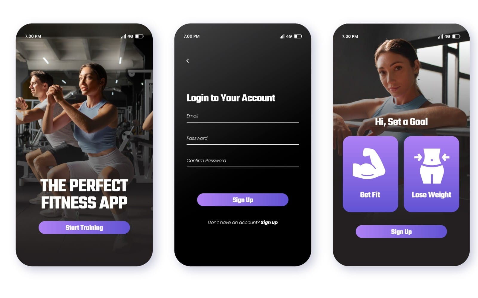 Gradient Fitness App Template