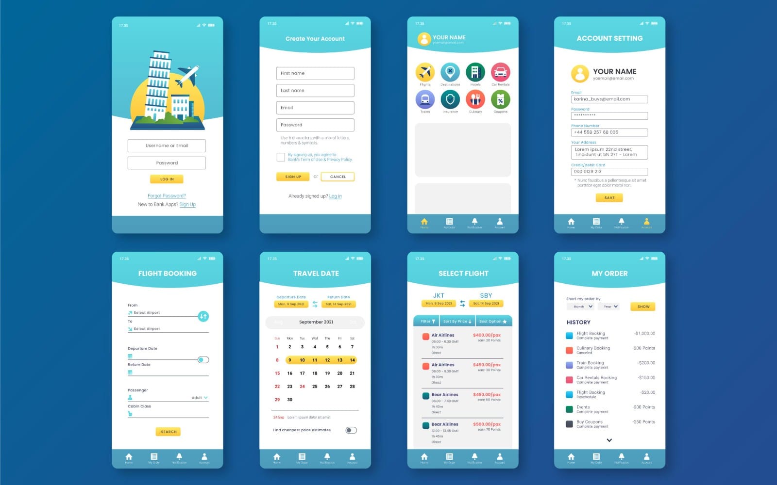 Travel Booking App Template