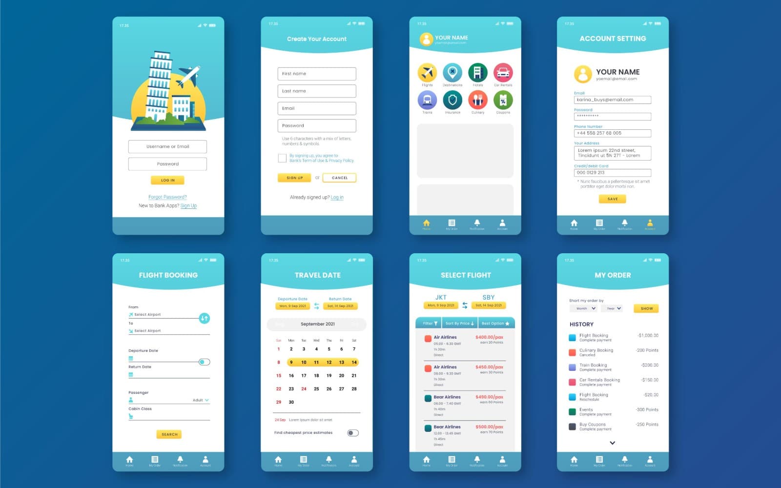 Travel Booking App Template